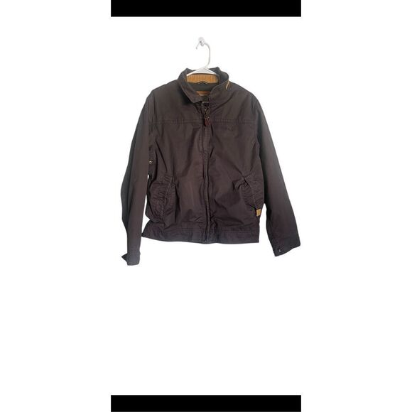 Timberland Mens Brown Long Sleeve Full Zip Front Utility Jacket Size Medium - Picture 12 of 16